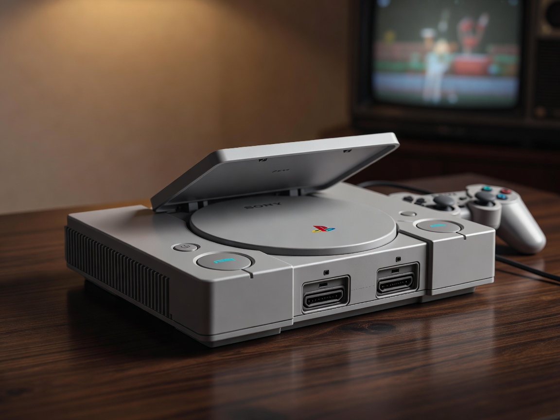 Alkuperäinen Sony PlayStation harmaa konsoli